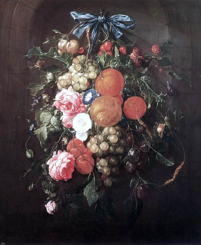  Cornelis De Heem Still-Life with Flowers - Canvas Print