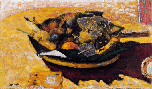 Pierre Bonnard Fruit Bowl on a Table - Canvas Print