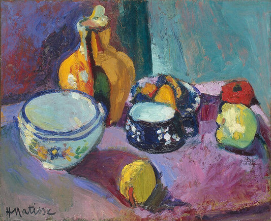 Henri Matisse Dishes and Fruit - Canvas Print
