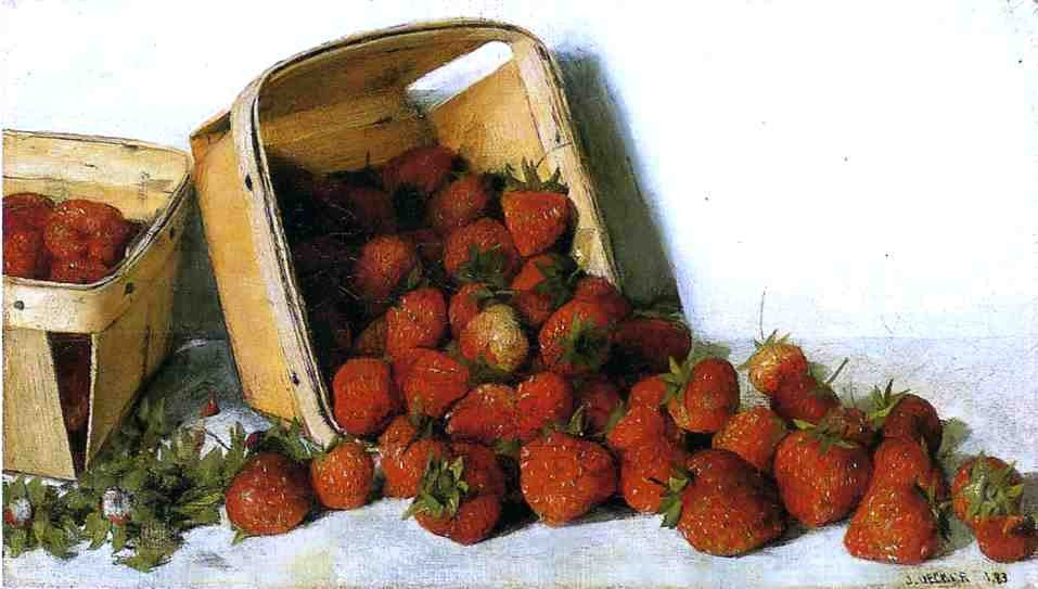  Joseph Decker Strawberries - Canvas Print