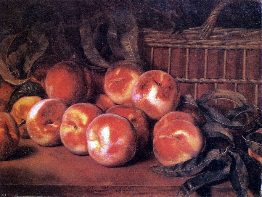  Lemuel Everett Wilmarth Peaches - Canvas Print