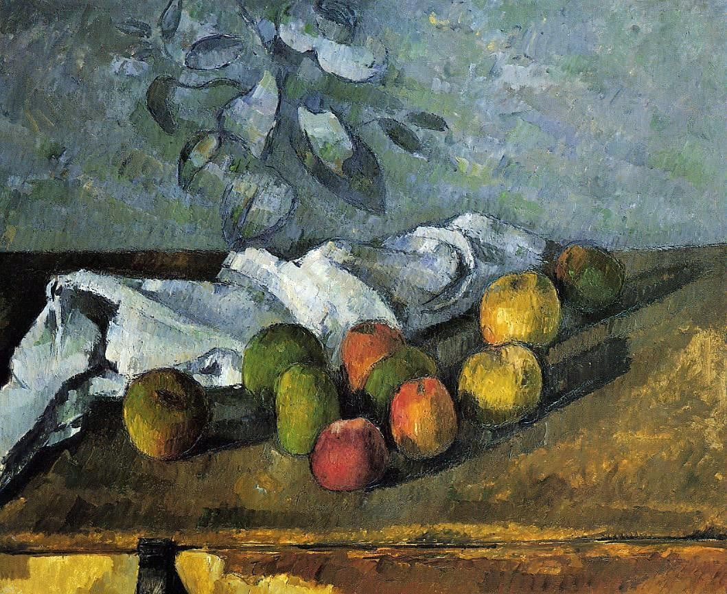  Paul Cezanne Apples and Napkin - Canvas Print