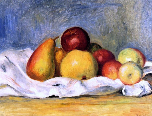  Pierre Auguste Renoir Pears and Apples - Canvas Print