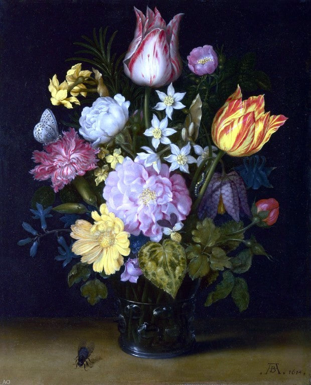  The Elder Ambrosius Bosschaert Flowers in a Vase - Canvas Print