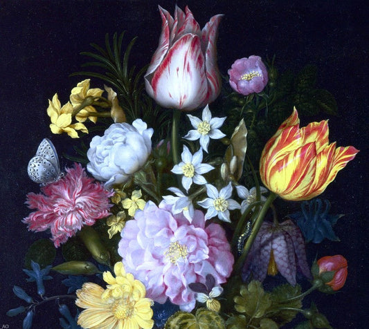  The Elder Ambrosius Bosschaert Flowers in a Vase [detail #1] - Canvas Print