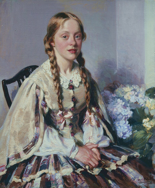 Wilfred Gabriel de Glehn Blue Hydrangeas - Canvas Print