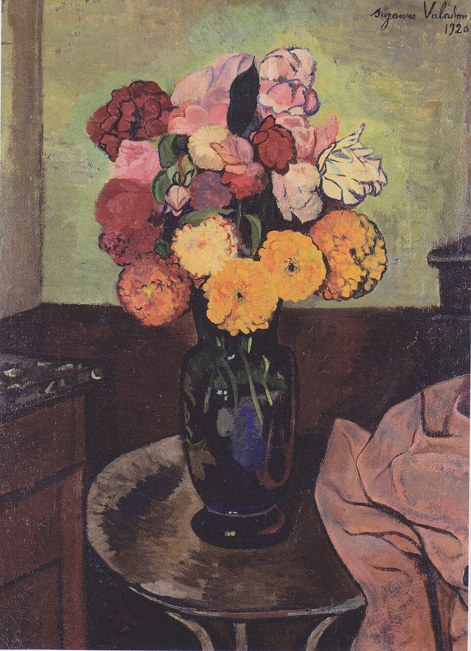 Suzanne Valadon Flowers on a Round Table - Canvas Print