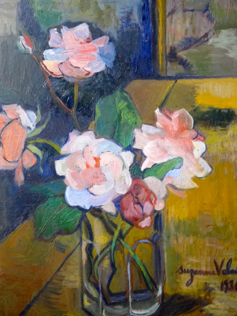 Suzanne Valadon Bouquet de Roses - Canvas Print