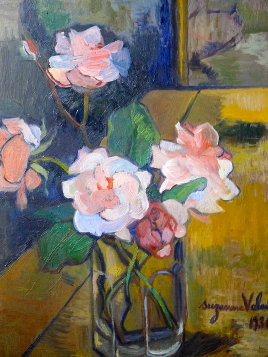 Suzanne Valadon Bouquet de Roses - Canvas Print