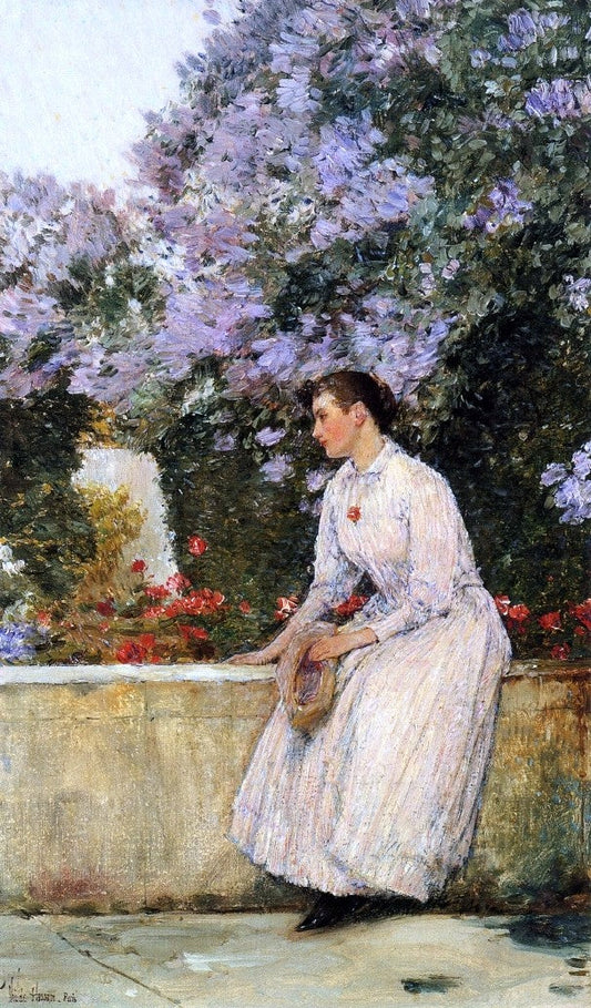  Frederick Childe Hassam In the Garden - Canvas Print