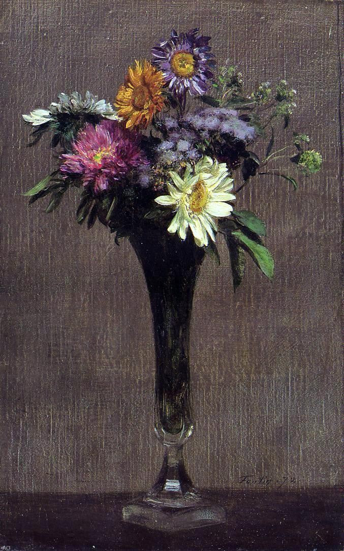  Henri Fantin-Latour Daisies and Dahlias - Canvas Print