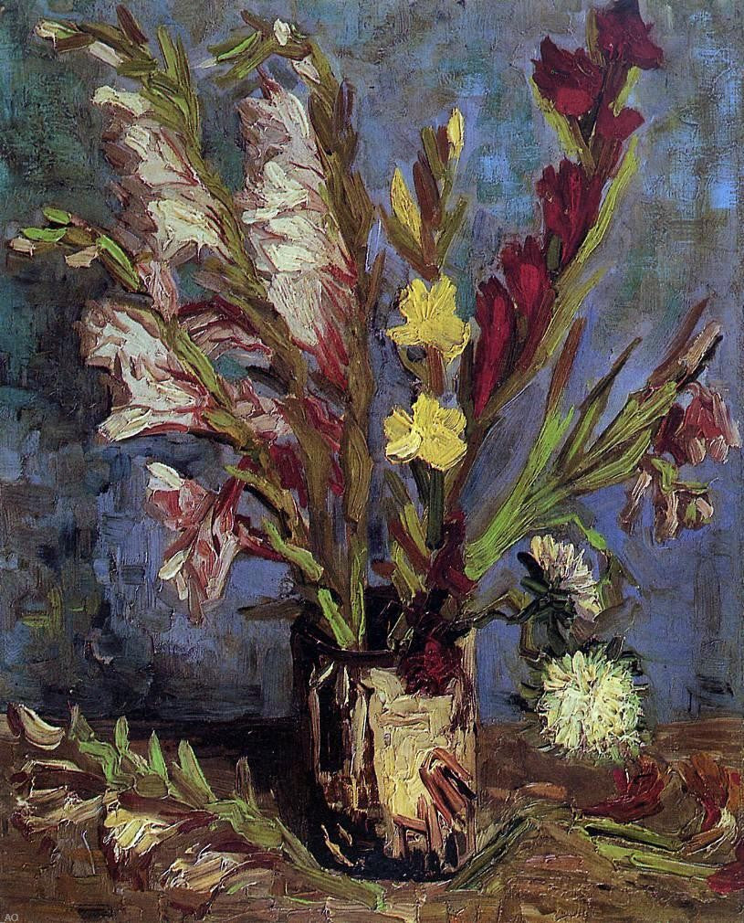  Vincent Van Gogh Vase with Gladioli - Canvas Print