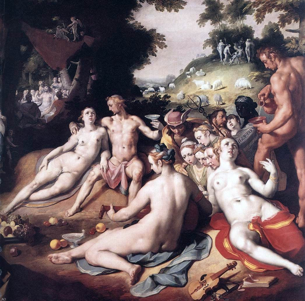  Cornelis Van Haarlem The Wedding of Peleus and Thetis (detail) - Canvas Print