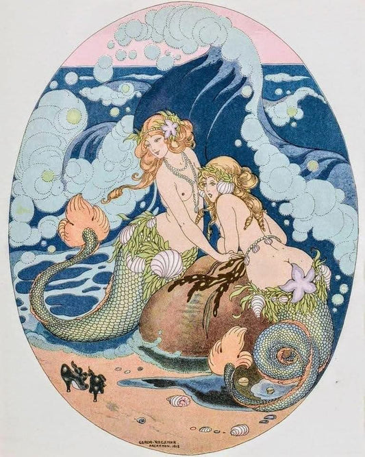 Gerda Wegner Two Mermaids - Canvas Print