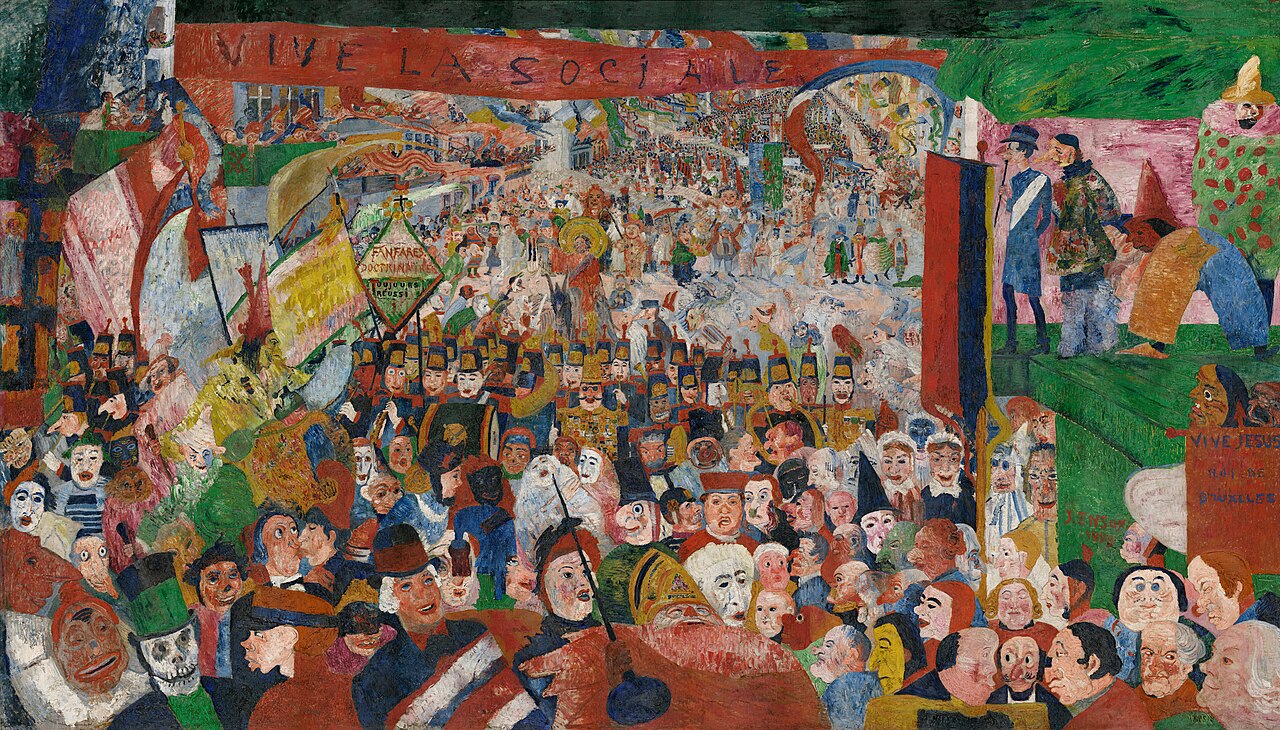 James Ensor Christ's Entry Into Brussels in 1889 - Canvas Print