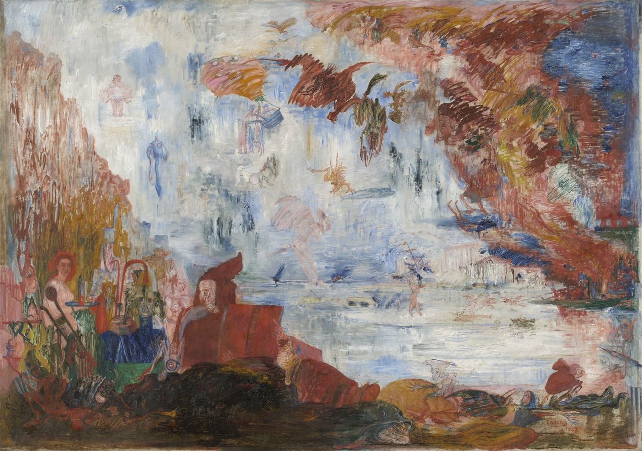 James Ensor Tribulations of Saint Anthony - Canvas Print