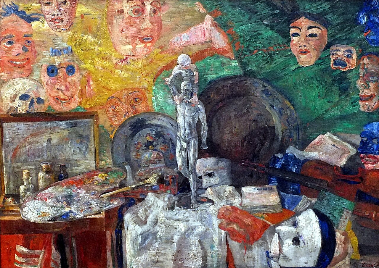 James Ensor Attributes of the Studio - Canvas Print