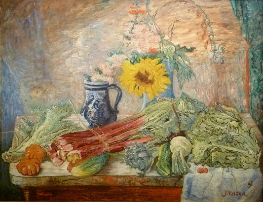 James Ensor Flowers and Vegetables - Canvas Print