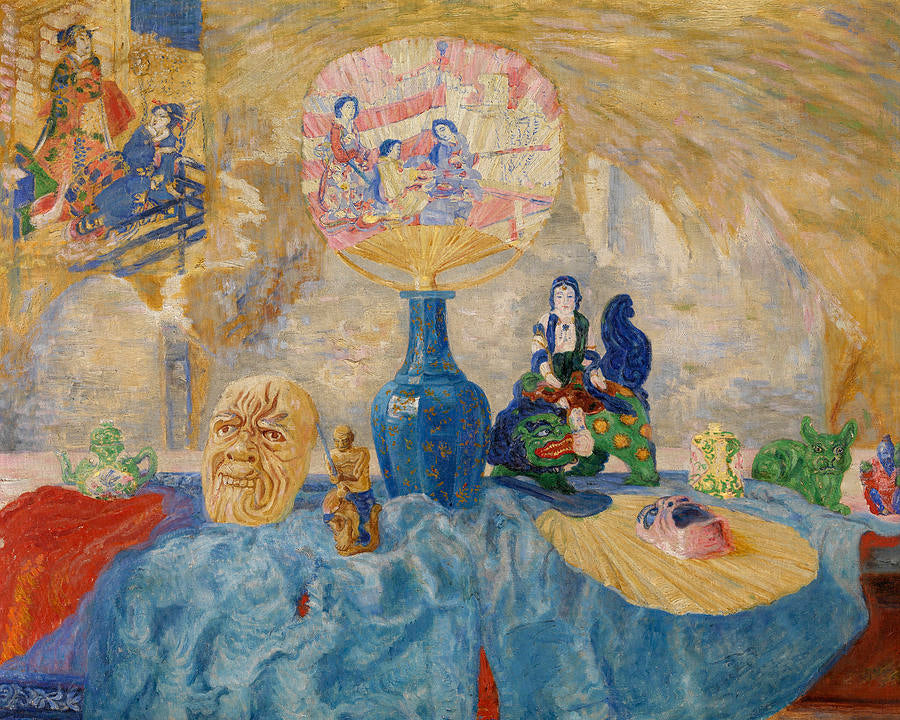 James Ensor Still Life with Chinoiseries, 1906 - Canvas Print