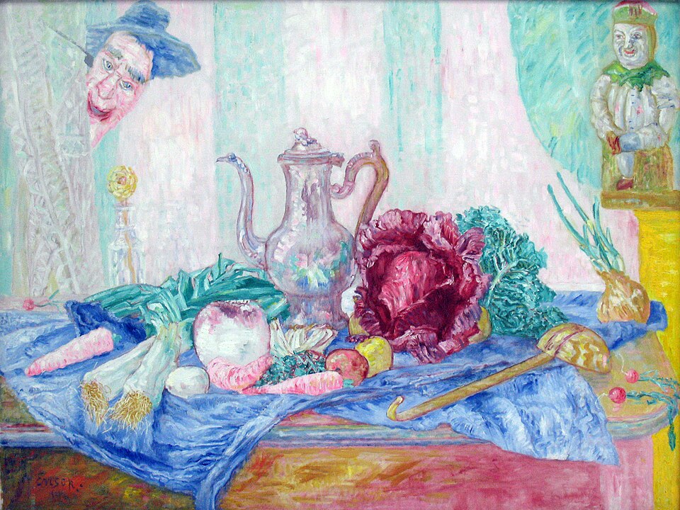 James Ensor Still Life with a Cabbage - Canvas Print
