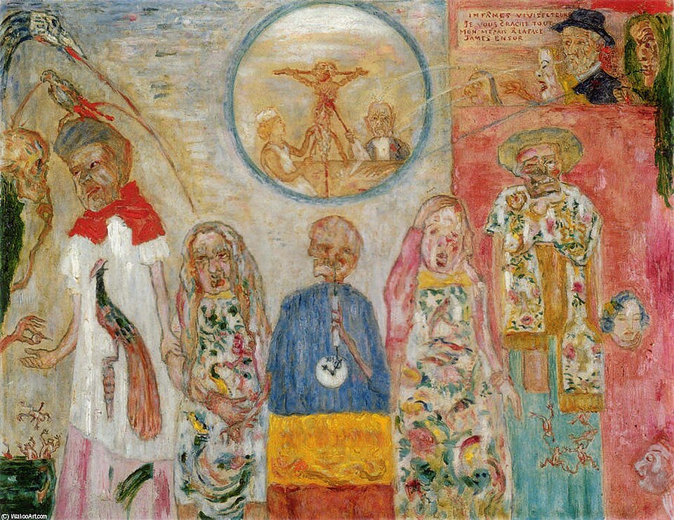 James Ensor The Vile Vivisectors - Canvas Print