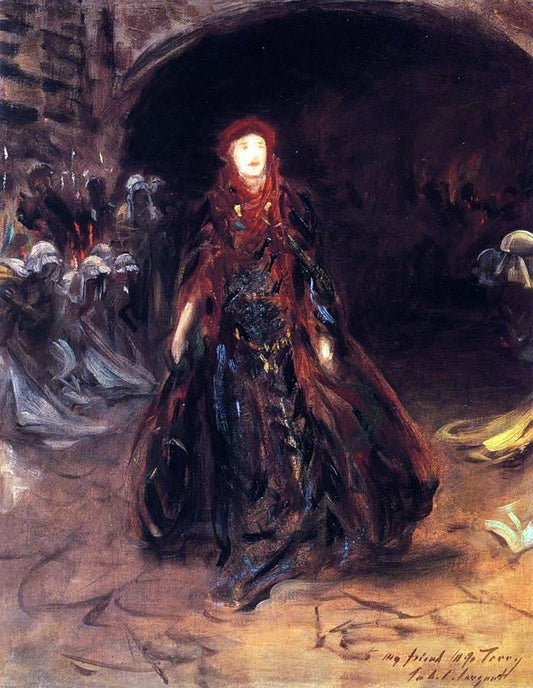  John Singer Sargent Ellen Terry as Lady Macbeth (sketch) - Canvas Print