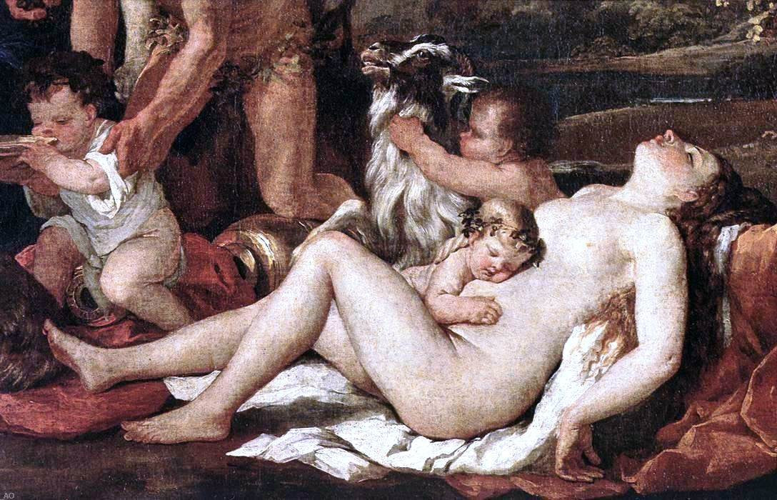  Nicolas Poussin The Nurture of Bacchus [detail] - Canvas Print