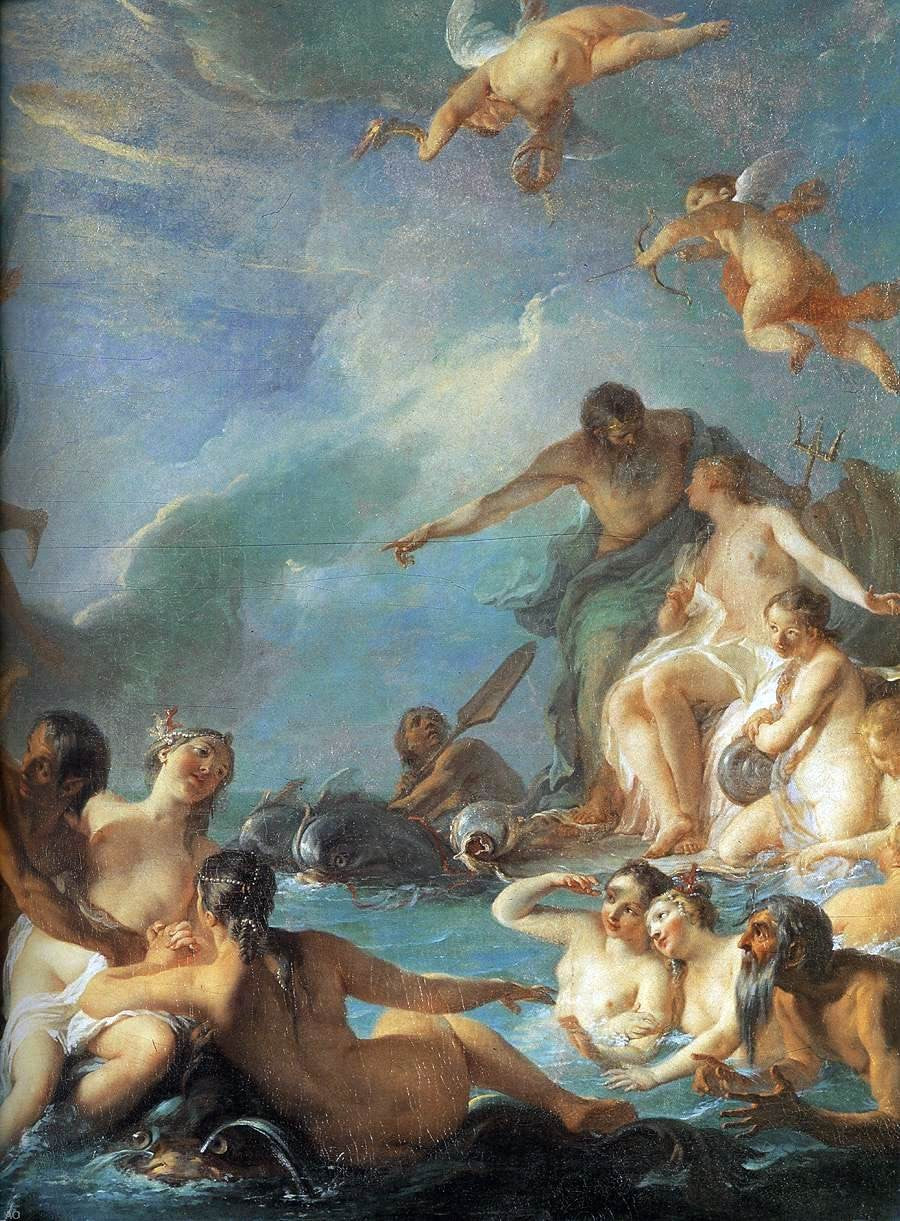  Noel-Nicolas Coypel The Rape of Europa (detail) - Canvas Print