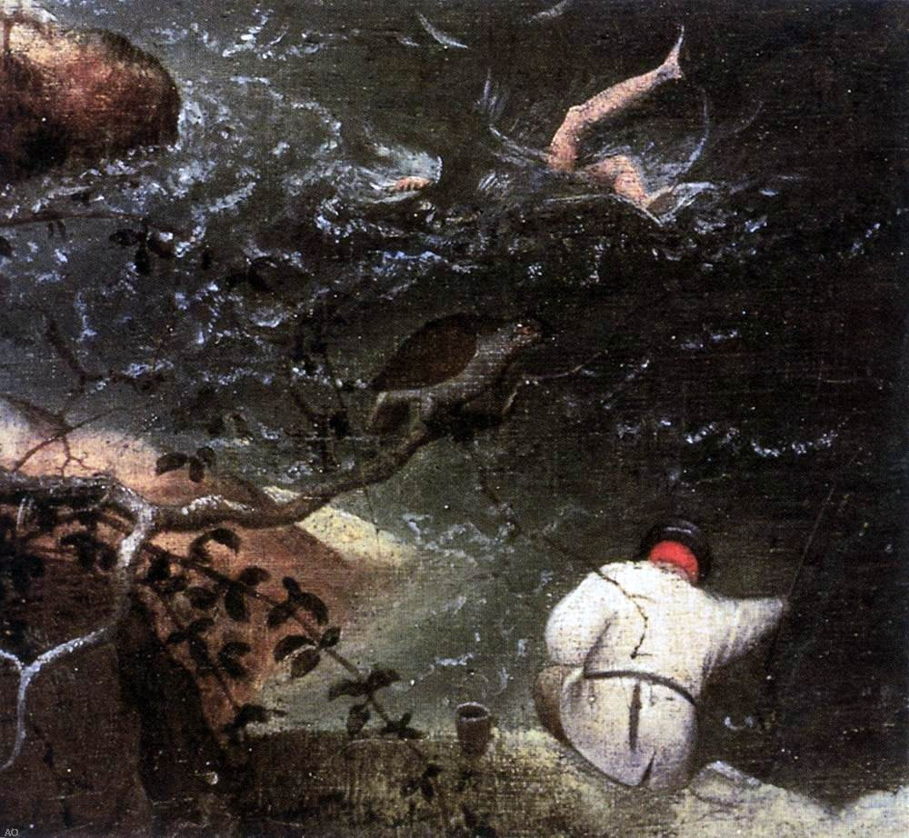  The Elder Pieter Bruegel Landscape with the Fall of Icarus (detail) - Canvas Print