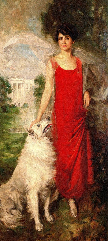 Howard Chandler Christy Official portrait of First Lady Grace Coolidge - Canvas Print