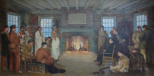 Albert Herter The Trial of Chief Oshkosh - Canvas Print