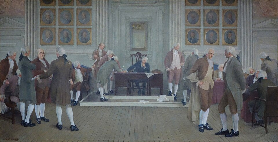 Albert Herter The Signing of the Constitution - Canvas Print