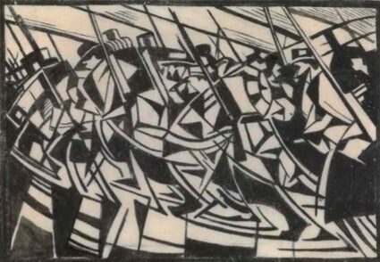 C. R. W. Nevinson Study for Returning to the Trenches - Canvas Print