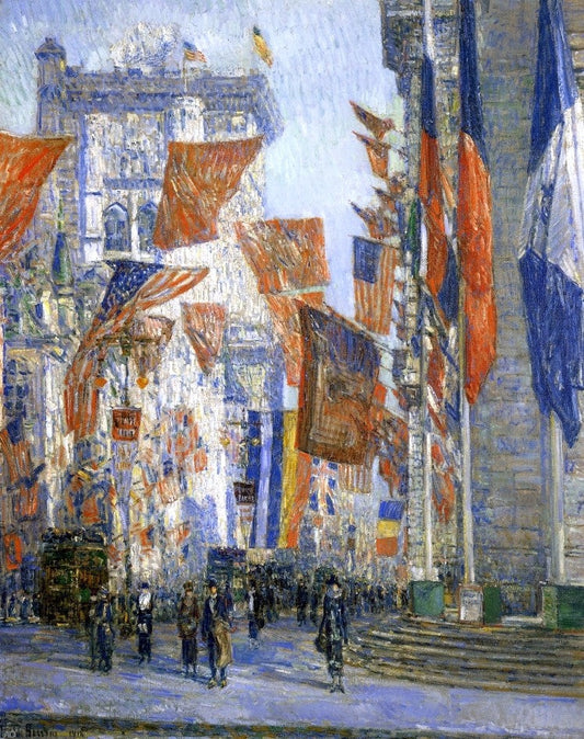  Frederick Childe Hassam Avenue of the Allies - Canvas Print