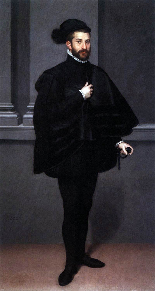  Giovanni Battista Moroni The Black Knight - Canvas Print