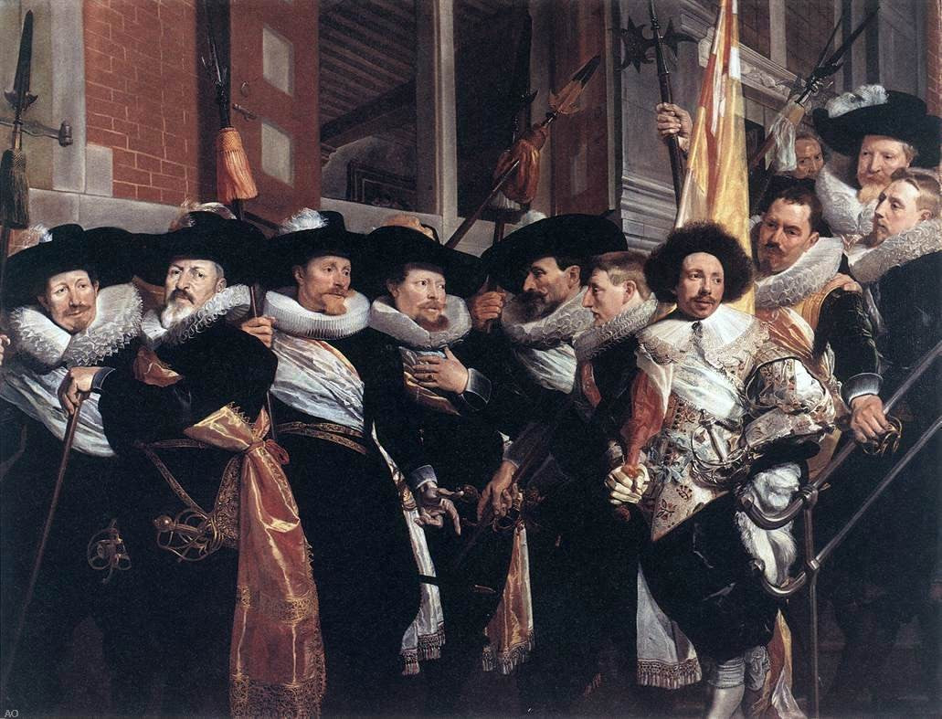  Hendrick Gerritsz Pot Officers of the Civic Guard of St Adrian - Canvas Print