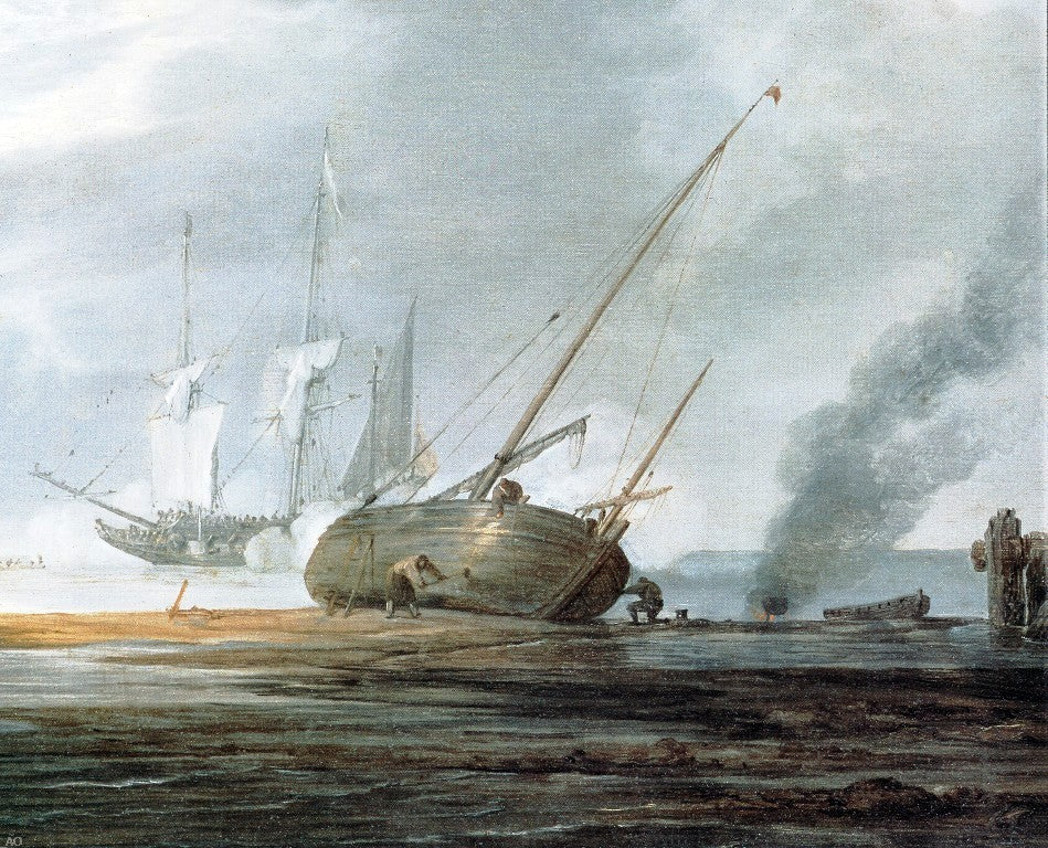  The Younger Willem Van de Velde Seascape [detail #1] - Canvas Print