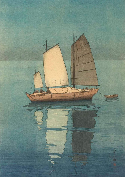 Hiroshi Yoshida Sailing Boats, Afternoon - Canvas Print
