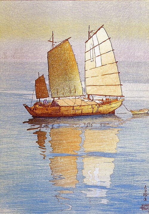 Hiroshi Yoshida Sailing Boats - Canvas Print
