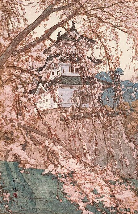 Hiroshi Yoshida Hirosaki Castle - Canvas Print