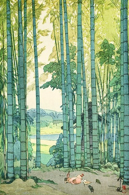 Hiroshi Yoshida Bamboo Grove - Canvas Print