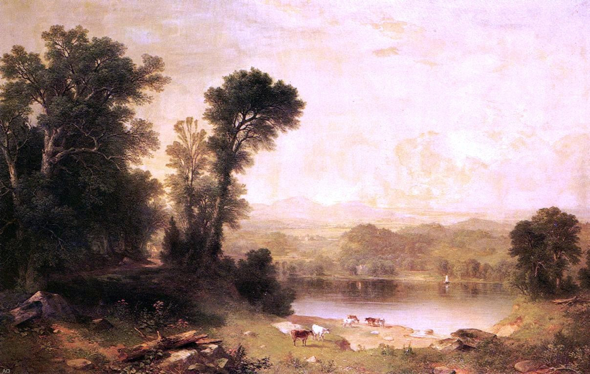  Asher Brown Durand Picnic in the Country - Canvas Print