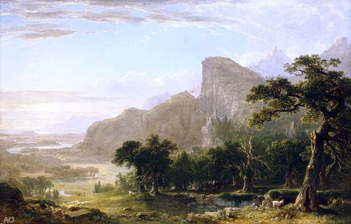  Asher Brown Durand Summer Afternoon - Canvas Print