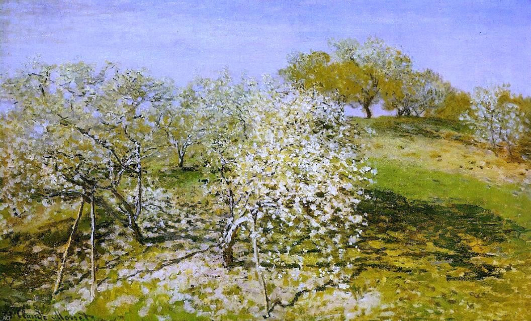  Claude Oscar Monet Springtime (also known as Apple Trees in Bloom) - Canvas Print