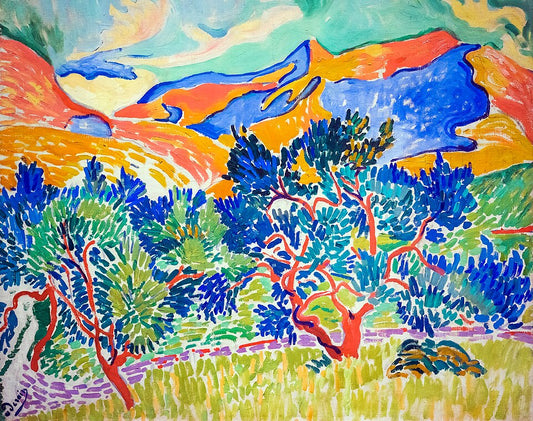 Andre Derain Mountains at Collioure - Canvas Print