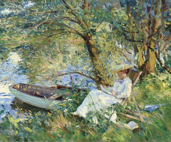 Wilfred Gabriel de Glehn Under the Willows - Canvas Print