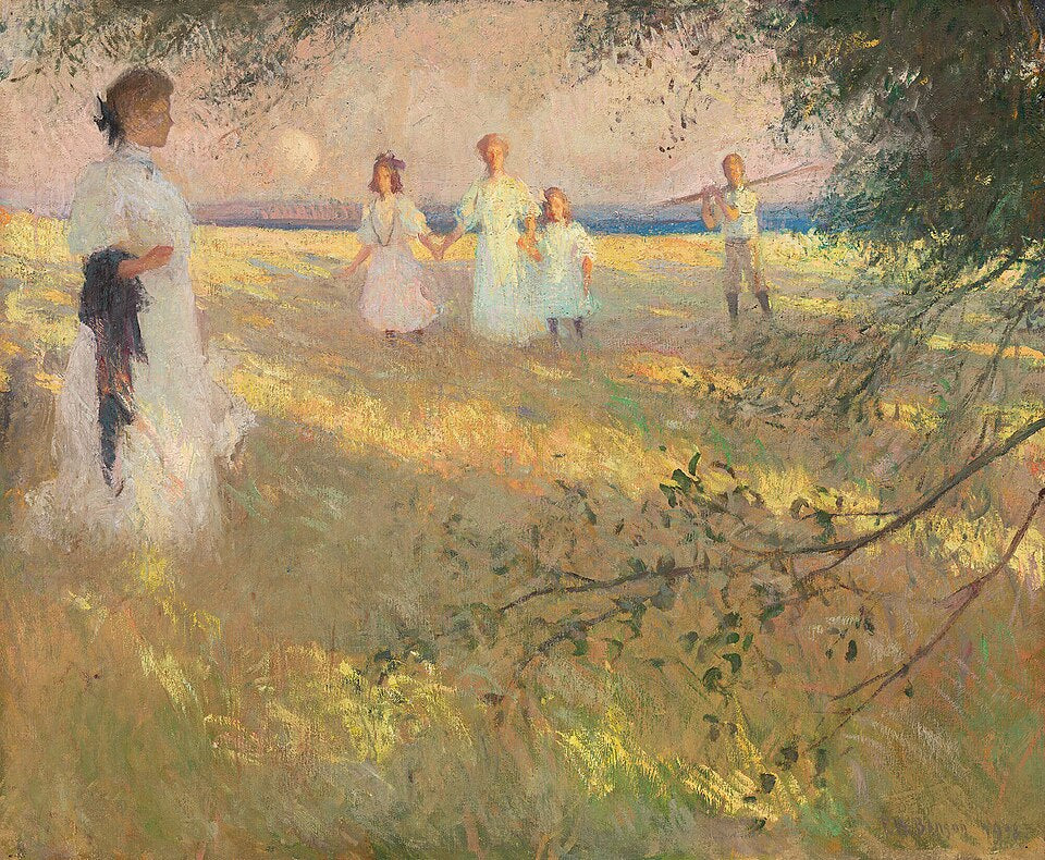 Frank Weston Benson Evening Light - Canvas Print
