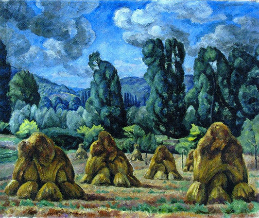 Jozef Pankiewicz Haystacks - Canvas Print
