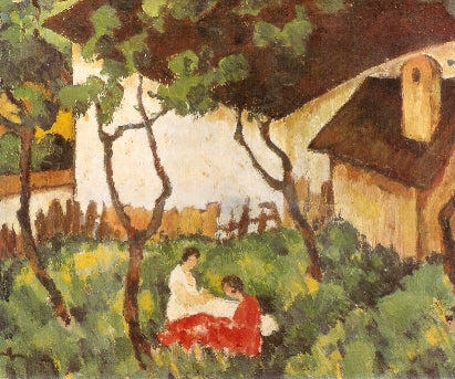 Nicolae Tonitza The Garden in Valeni - Canvas Print