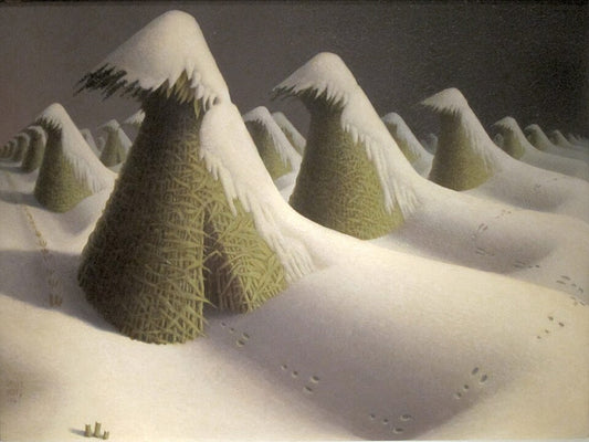 Grant Wood January - Canvas Print